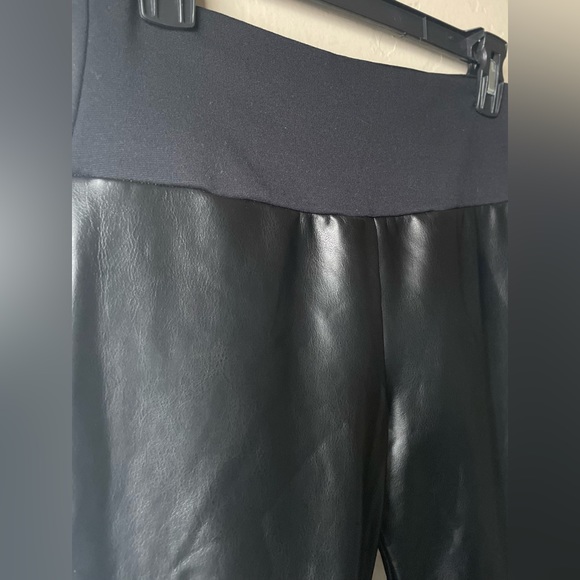 Assests by Spanx Black Pleather Leggings | S - Picture 4 of 5